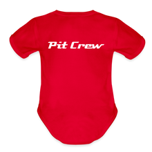Load image into Gallery viewer, Pit Crew - Organic Short Sleeve Baby Onesie - red