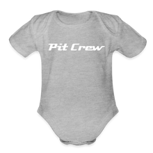 Load image into Gallery viewer, Pit Crew - Organic Short Sleeve Baby Onesie - heather grey