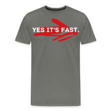 Load image into Gallery viewer, Yes it's fast - Men's Premium T-Shirt - asphalt gray