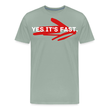 Load image into Gallery viewer, Yes it's fast - Men's Premium T-Shirt - steel green