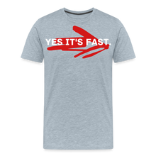 Load image into Gallery viewer, Yes it's fast - Men's Premium T-Shirt - heather ice blue