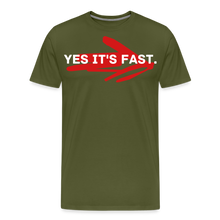 Load image into Gallery viewer, Yes it's fast - Men's Premium T-Shirt - olive green