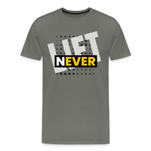 Load image into Gallery viewer, Never Lift - Men's Premium T-Shirt - asphalt gray