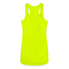 Load image into Gallery viewer, AmberRacing - Women’s Performance Racerback Tank Top - Black Logo - neon yellow