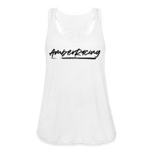 Load image into Gallery viewer, AmberRacing - Flowy Tank Top by Bella+Canvas - Black Logo - white