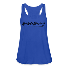 Load image into Gallery viewer, AmberRacing - Flowy Tank Top by Bella+Canvas - Black Logo - royal blue