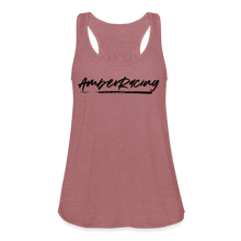 Load image into Gallery viewer, AmberRacing - Flowy Tank Top by Bella+Canvas - Black Logo - mauve