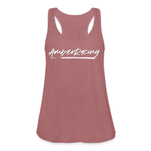 Load image into Gallery viewer, AmberRacing - Flowy Tank Top by Bella+Canvas - White Logo - mauve