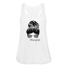 Load image into Gallery viewer, RacingLife - Women's Flowy Tank Top by Bella - white
