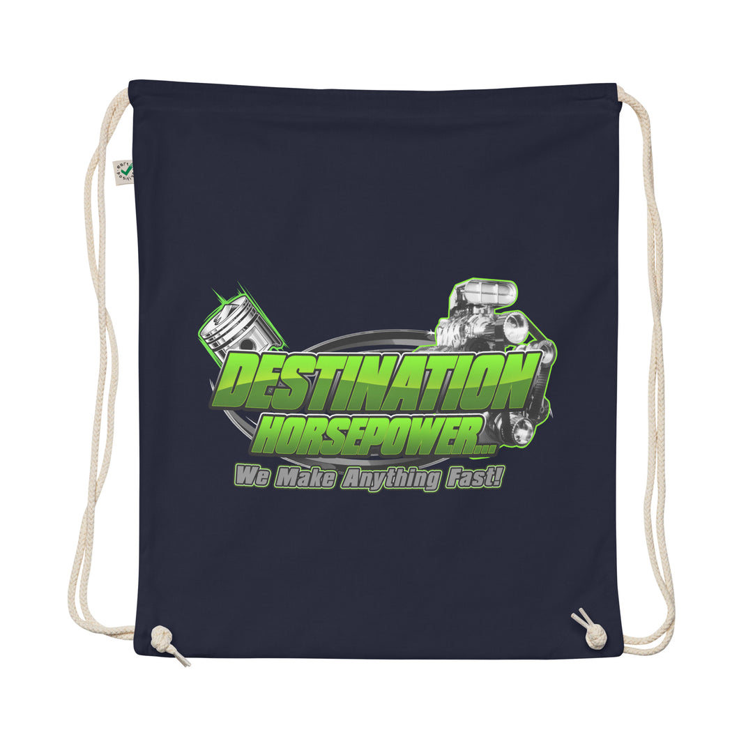 Destination Horsepower - Organic cotton drawstring bag