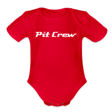 Load image into Gallery viewer, Pit Crew - Organic Short Sleeve Baby Onesie - red
