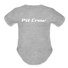 Load image into Gallery viewer, Pit Crew - Organic Short Sleeve Baby Onesie - heather grey
