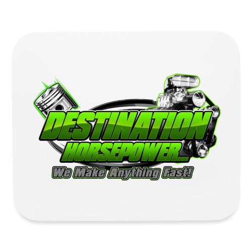 Destination Horsepower - Horizontal Mouse Pad - white