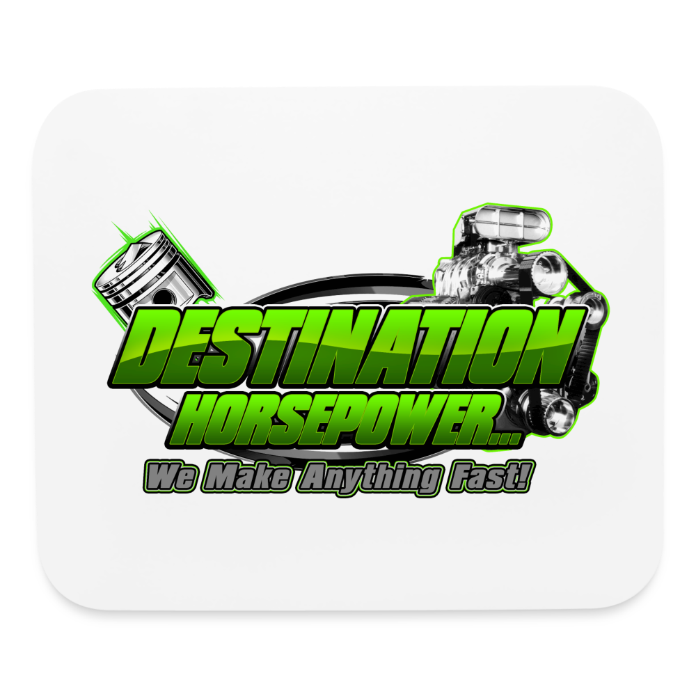 Destination Horsepower - Horizontal Mouse Pad - white