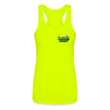 Load image into Gallery viewer, Destination Horsepower - Women’s Performance Racerback Tank Top - neon yellow
