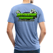 Load image into Gallery viewer, Destination Horsepower - Unisex Tri-Blend T-Shirt - heather blue
