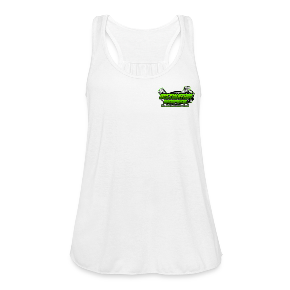 Destination Horsepower - Women's Flowy Tank Top by Bella+Canvas - white