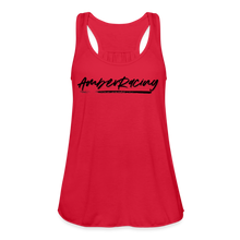 Load image into Gallery viewer, AmberRacing - Flowy Tank Top by Bella+Canvas - Black Logo - red
