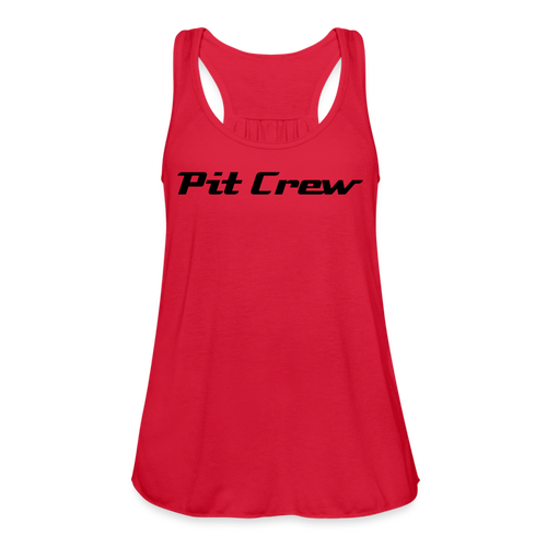 Pit Crew - Women's Flowy Tank Top Bella+Canvas B8800 - red