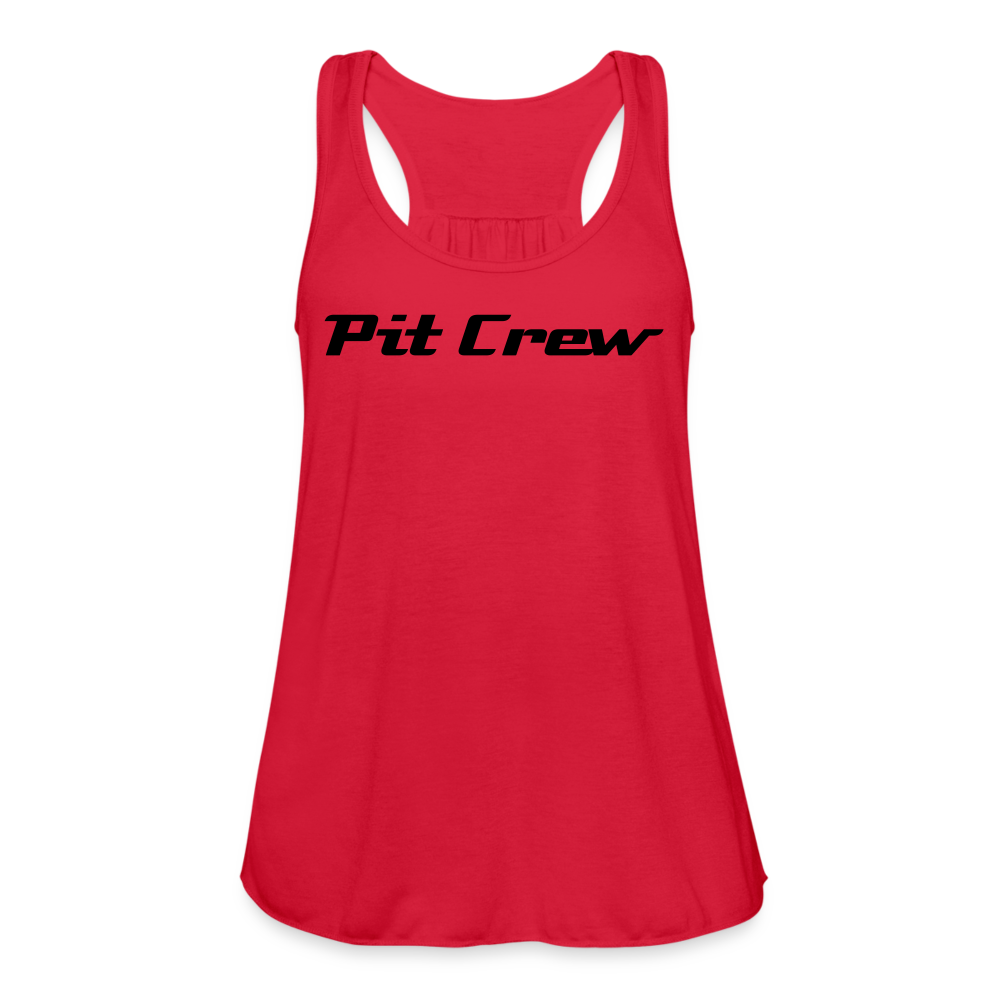 Pit Crew - Women's Flowy Tank Top Bella+Canvas B8800 - red