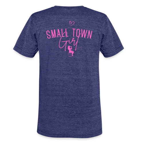 Small Town Girl - Unisex Tri-Blend T-Shirt Bella + Canvas - heather indigo