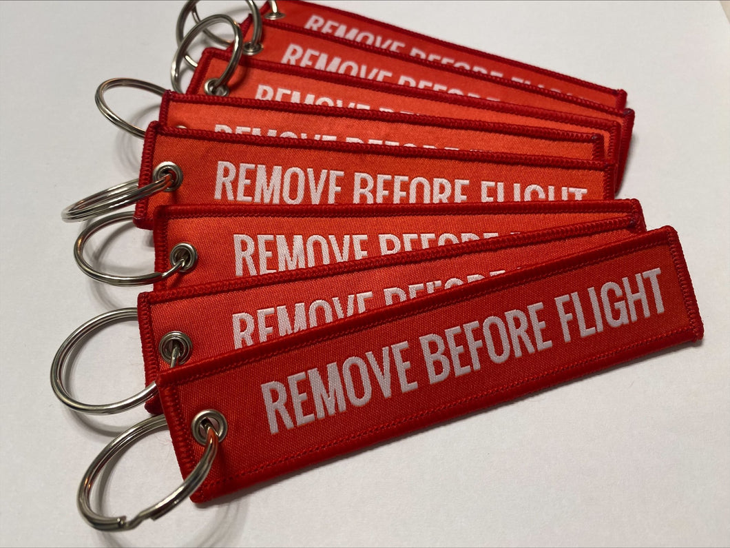 Remove Before Flight Keychain